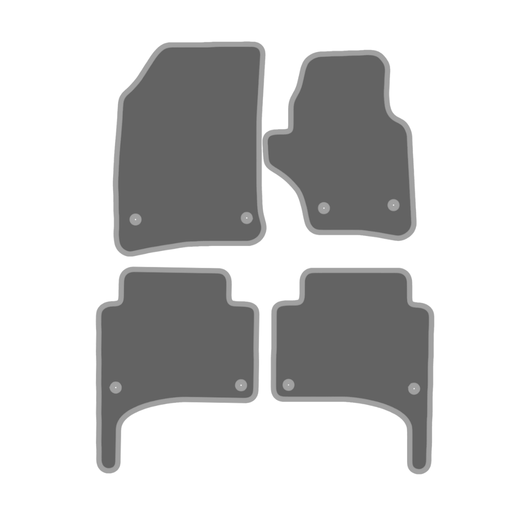 Volkswagen Touareg (2003-2009) Car Mats [4 Clips]